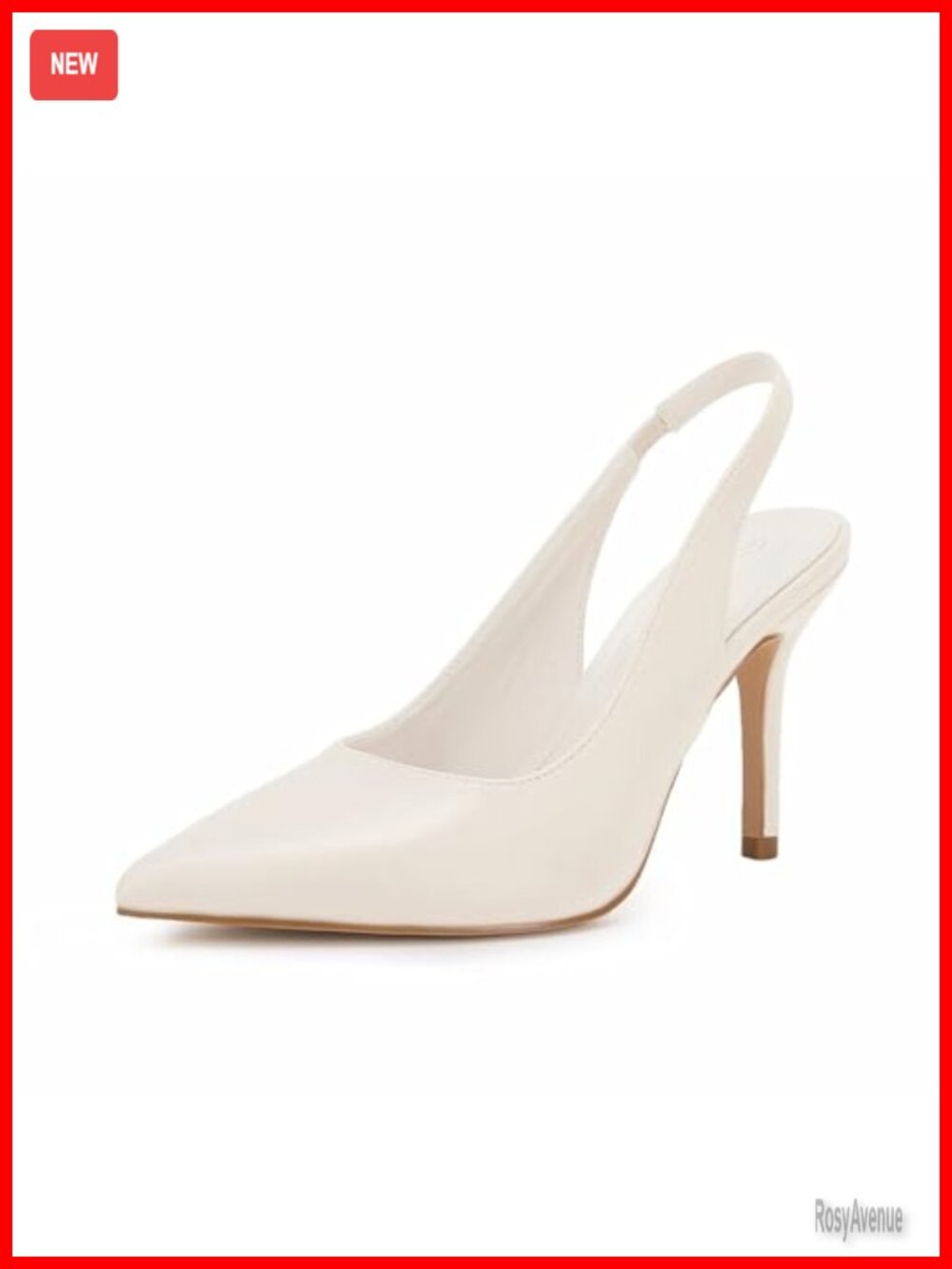 Womens Slingback High Heels Pointed Toe Slip On Dress Shoes
